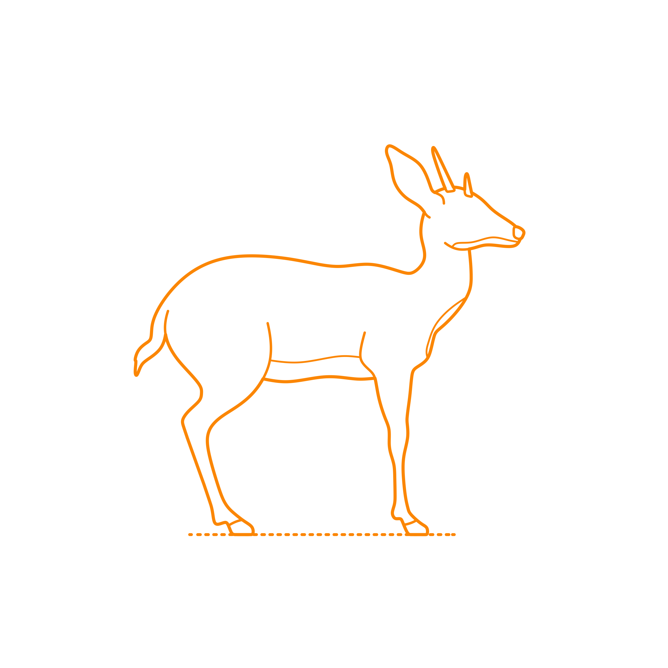 Animals Bovines Four Horned Antelope Editable Svg Line Art Free Vectors